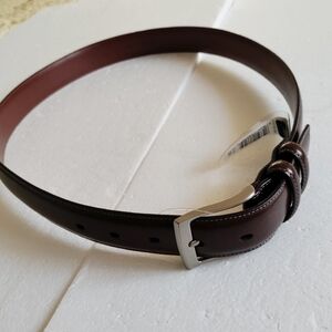 Stafford Leather Belt With Square Buckle Size 36 NWT